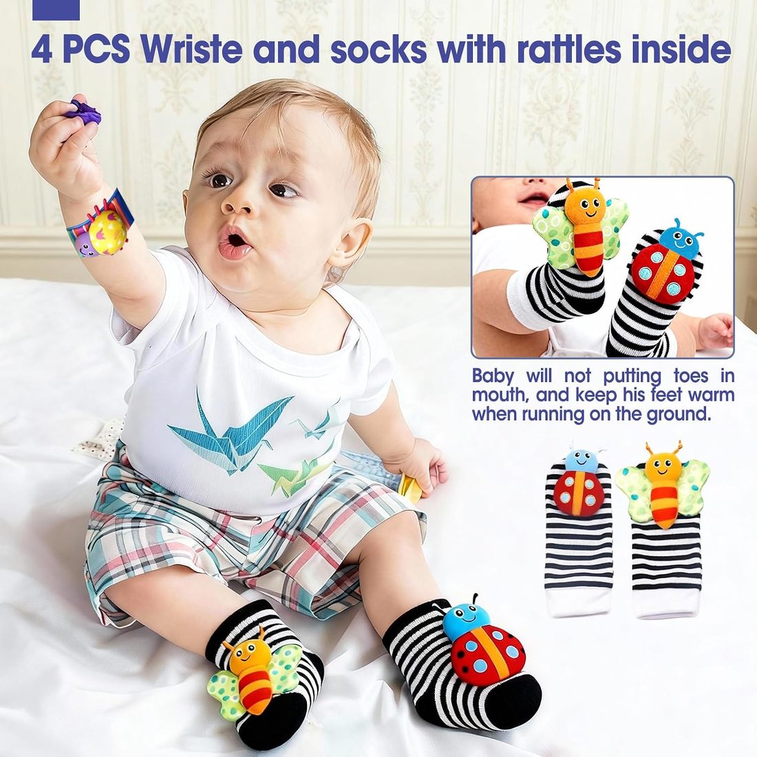 AZEN Baby Rattle & Teether Toy Set, 16 Pack, view 4