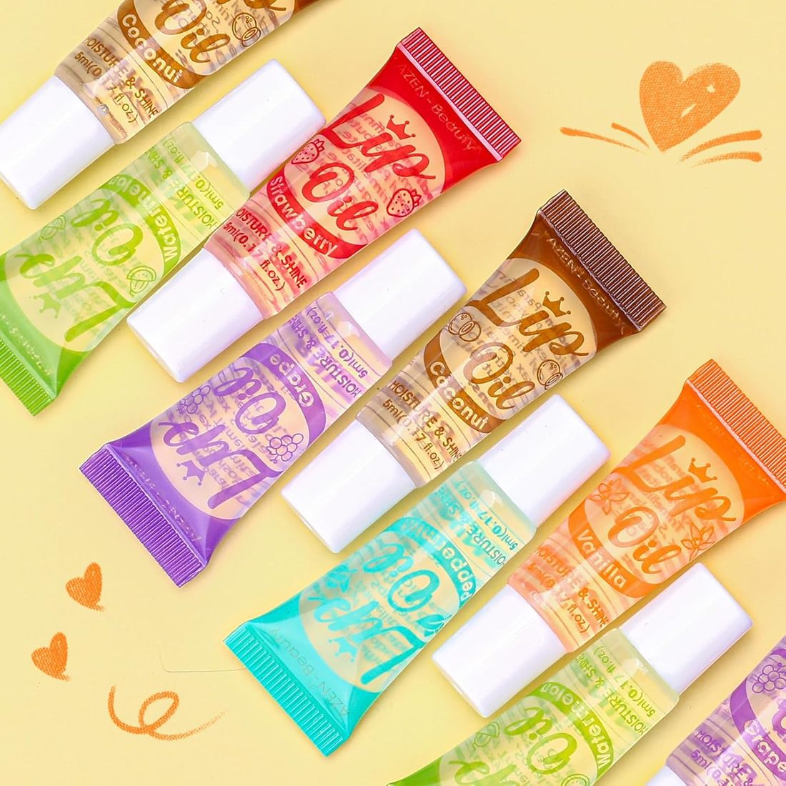 AZEN Clear Lip Gloss Set, 6 Flavors · 120 Pack, view 2