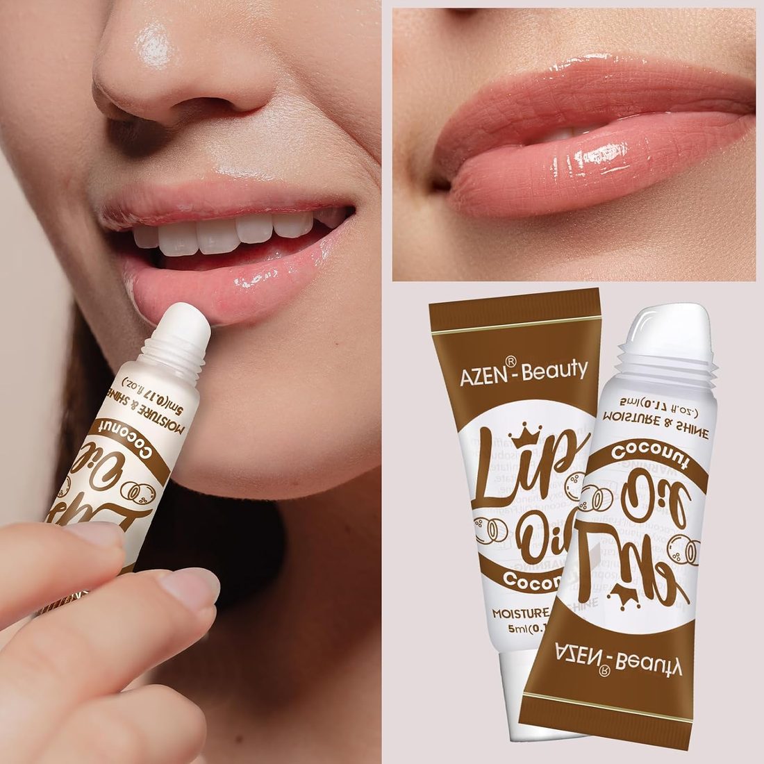AZEN Clear Lip Gloss Set, 6 Flavors · 120 Pack, view 3
