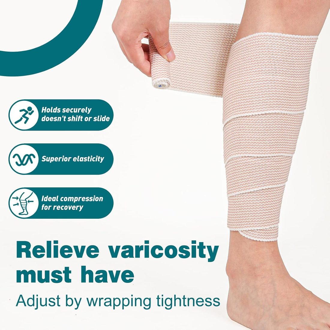 AZEN Elastic Bandage Wrap, 4 in · 30 Pack, view 5