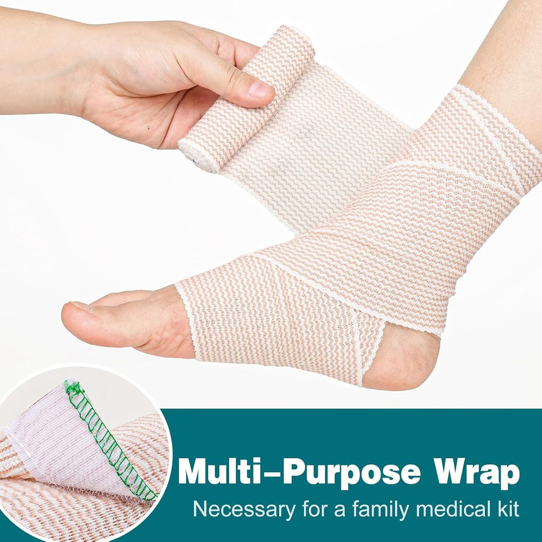 AZEN Elastic Bandage Wrap, 4 in · 6 Pack, view 4