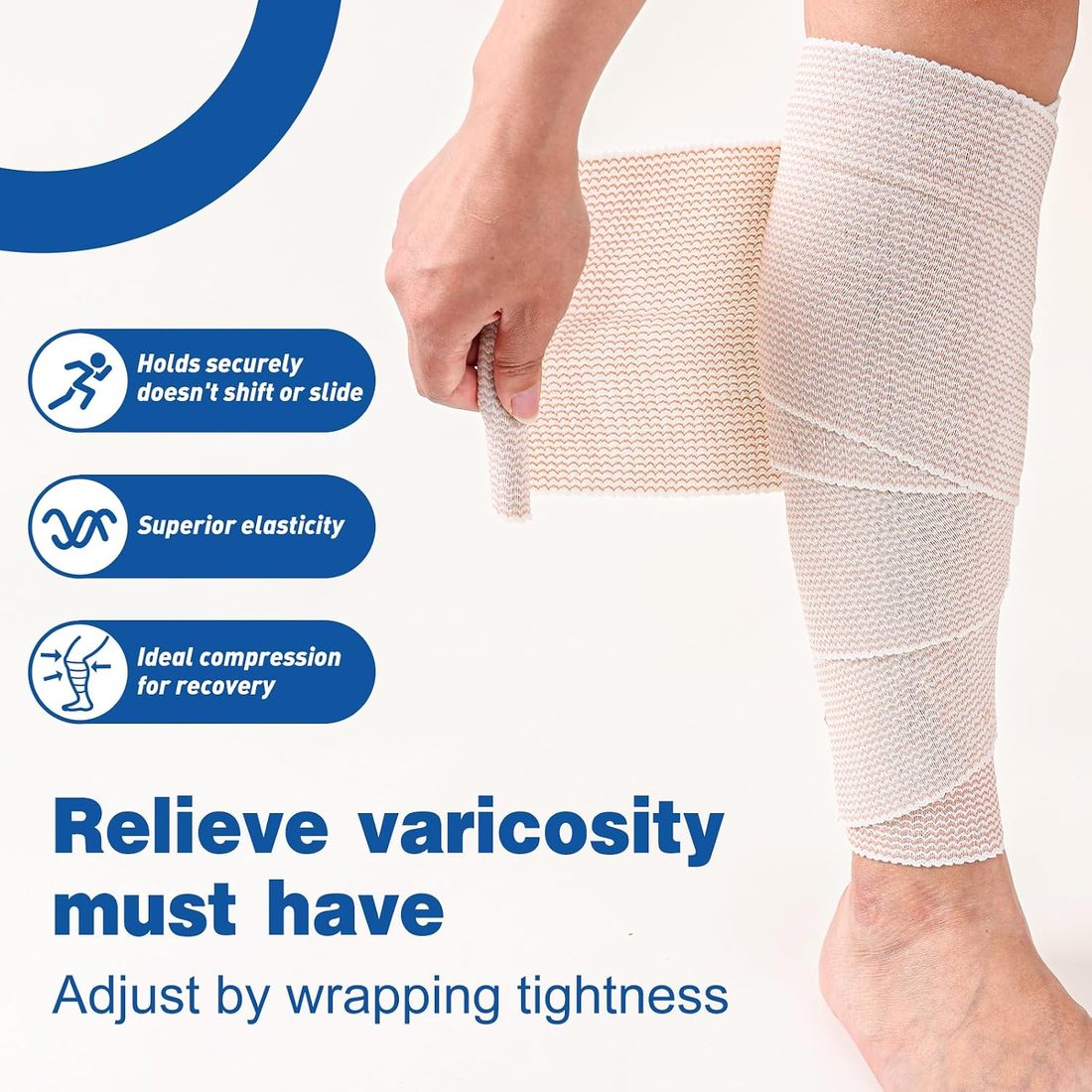 AZEN Elastic Bandage Wrap, 6 in · 2 Pack, view 5