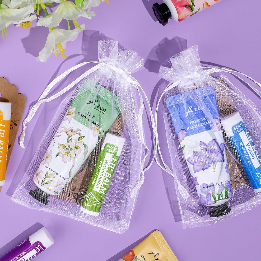 AZEN Hand Cream & Lip Balm Favor Set · 64 Sets, view 4