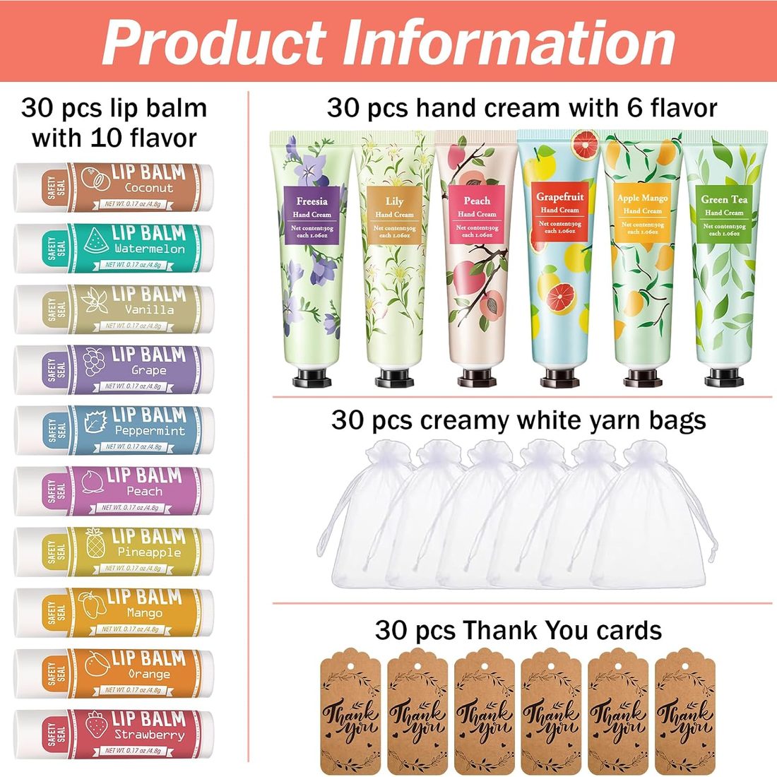 AZEN Hand Cream & Lip Balm Thank-You Set · 30 Sets, view 2