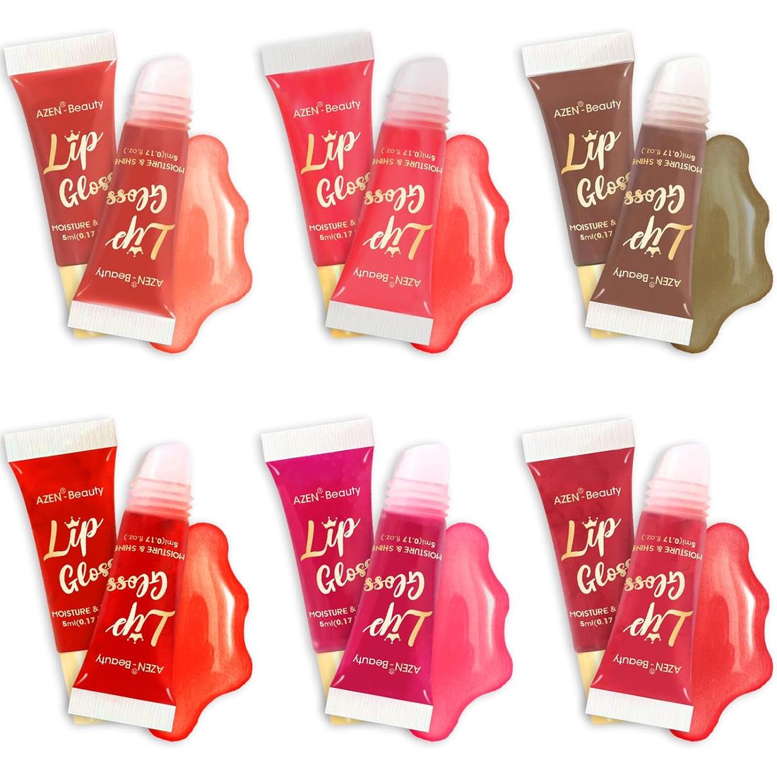 AZEN Lip Gloss Set, 24 Pack, view 3