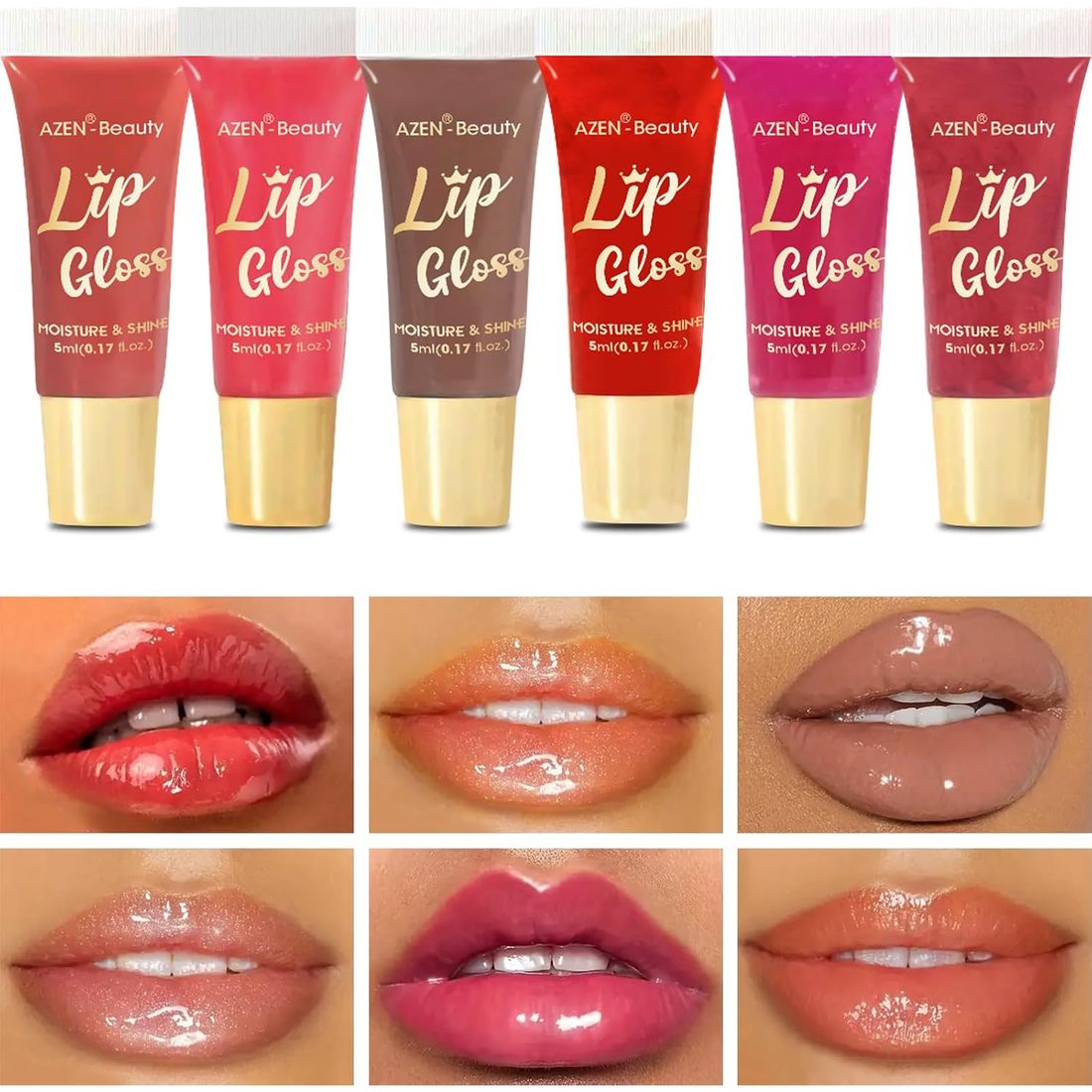 AZEN Lip Gloss Set, 24 Pack, view 4