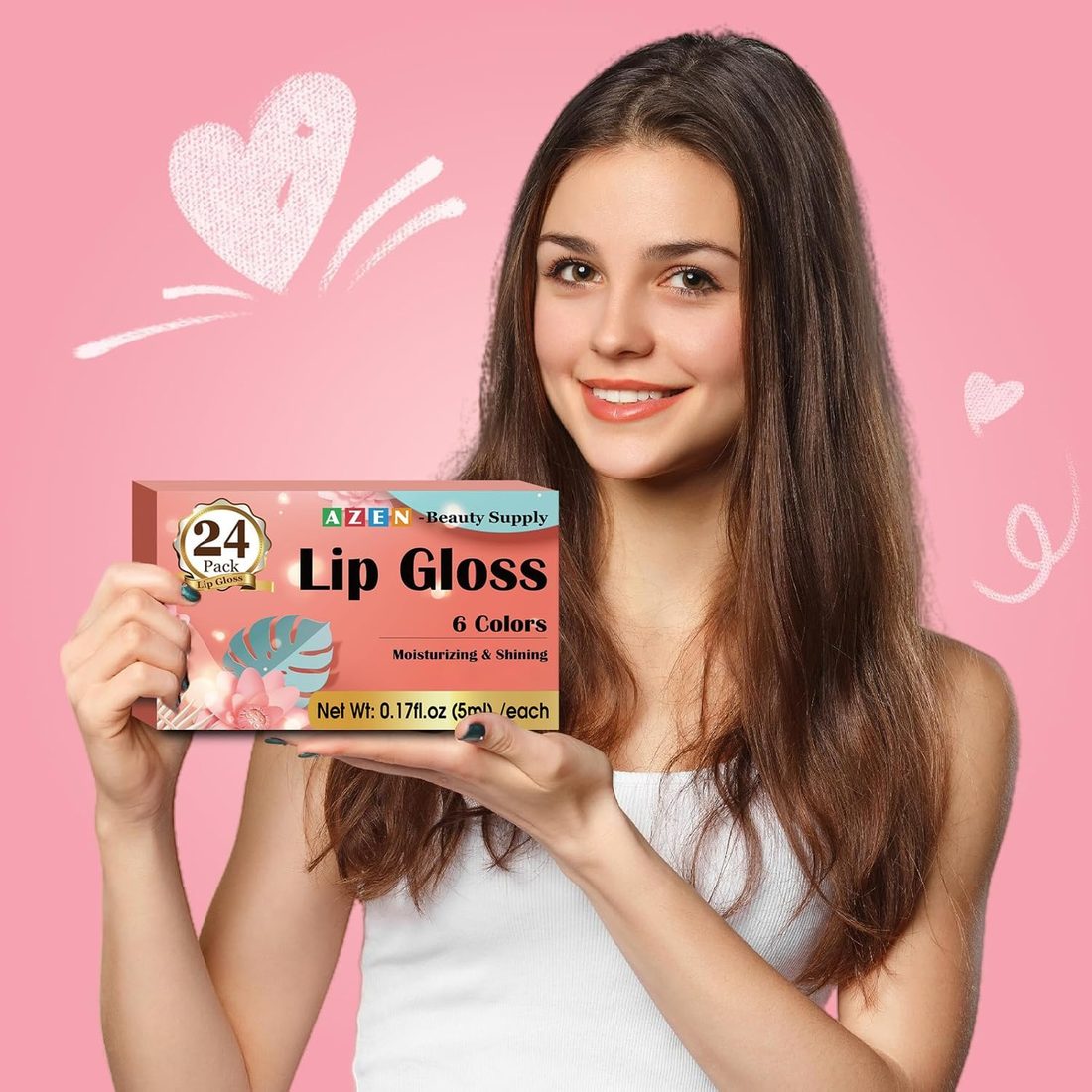 AZEN Lip Gloss Set, 24 Pack, view 6