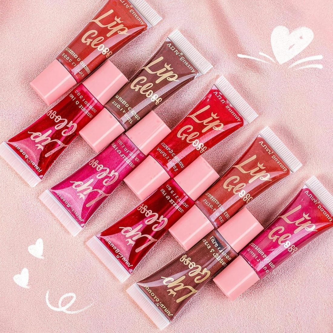 AZEN Lip Gloss Set, 30 Pack, Pink Shades, view 2