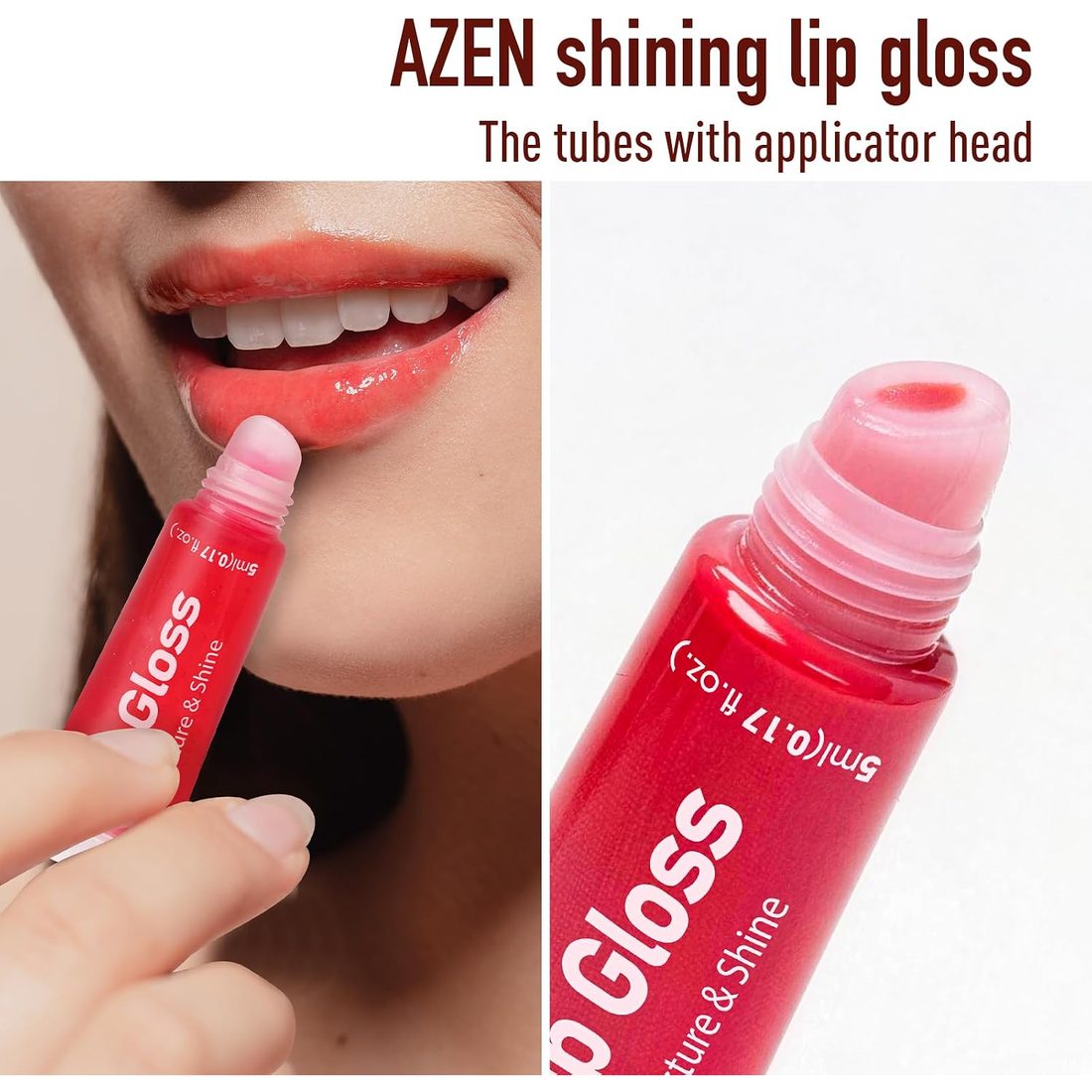 AZEN Lip Gloss Set, 30 Pack, Pink Shades, view 5