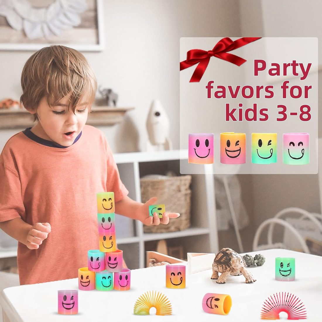 AZEN Mini Rainbow Springs Party Favors, 200 Pack, view 5