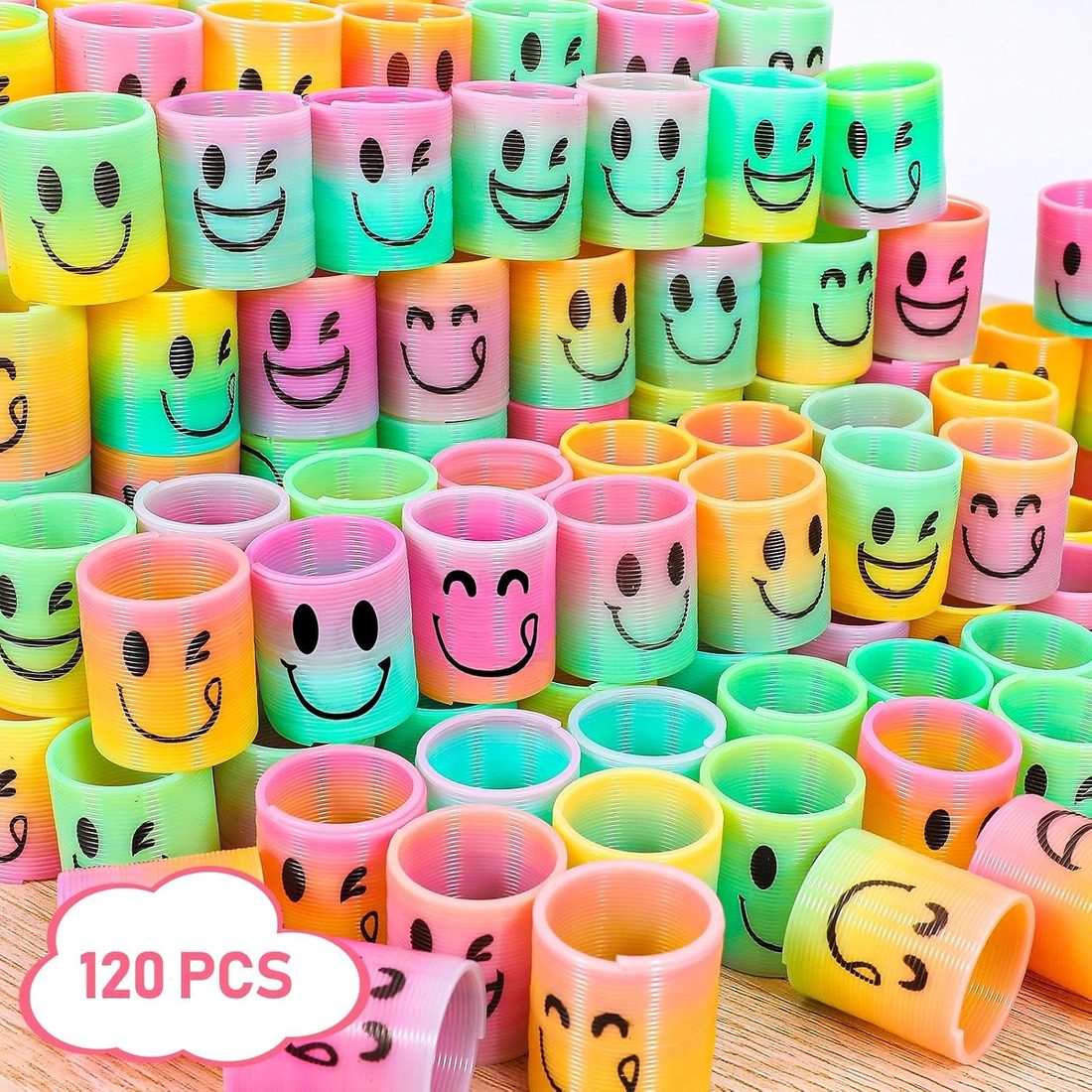AZEN Mini Rainbow Springs, Smiley Faces · 120 Pieces, view 3
