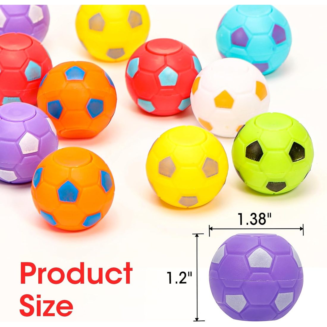 AZEN Mini Soccer Ball Fidget Spinners · 96 Pcs, view 4