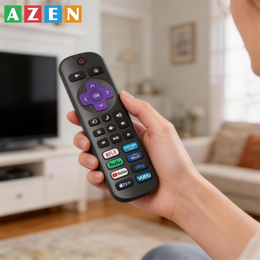 AZEN Replacement Remote for Roku TV · 2 Pack, view 3