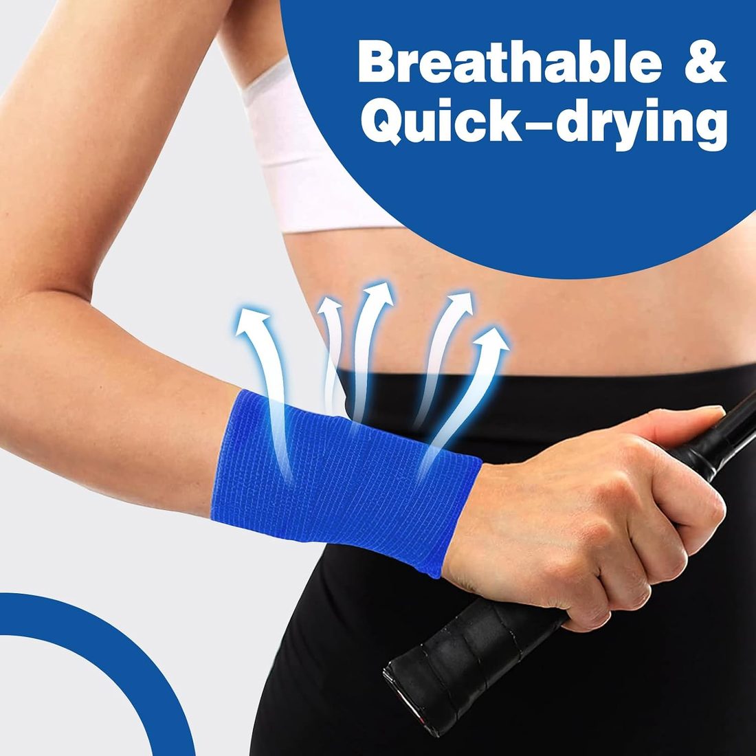 AZEN Self-Adhesive Bandage Wrap, 2 in · 16 Pack, Blue, view 5