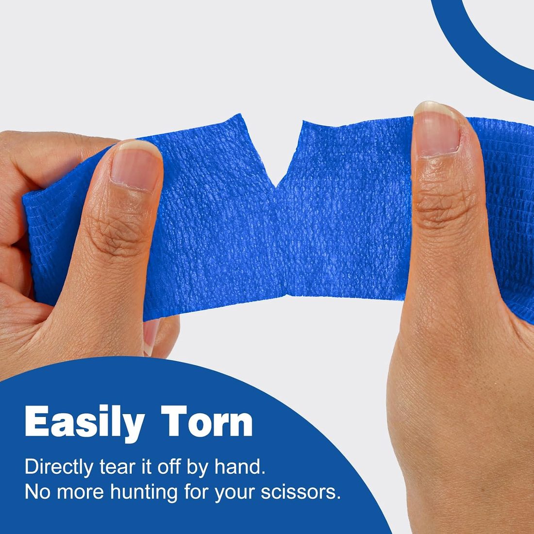 AZEN Self-Adhesive Bandage Wrap, 2 in · 16 Pack, Blue, view 6