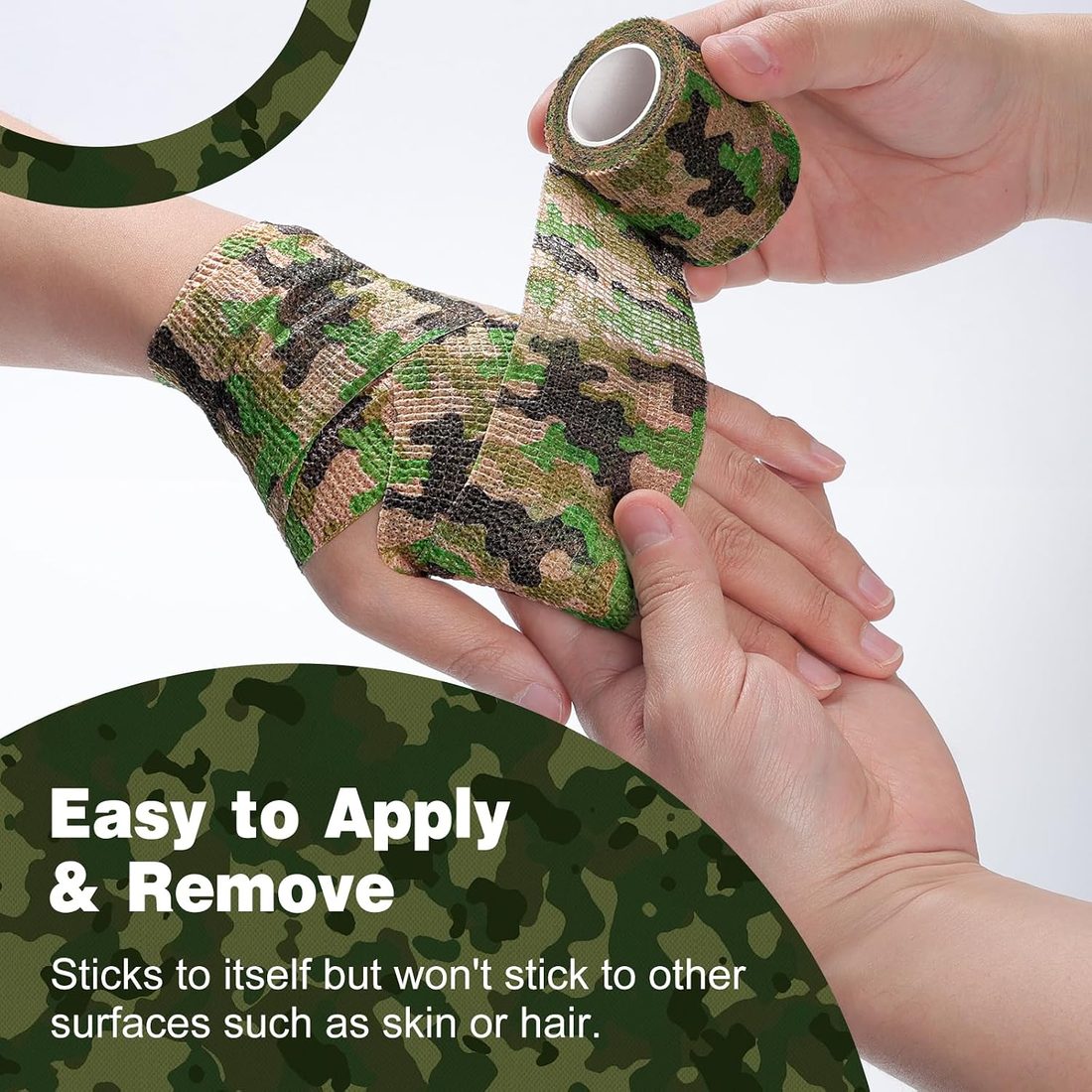 AZEN Self-Adhesive Bandage Wrap, 2 in · 16 Pack Camo, view 4