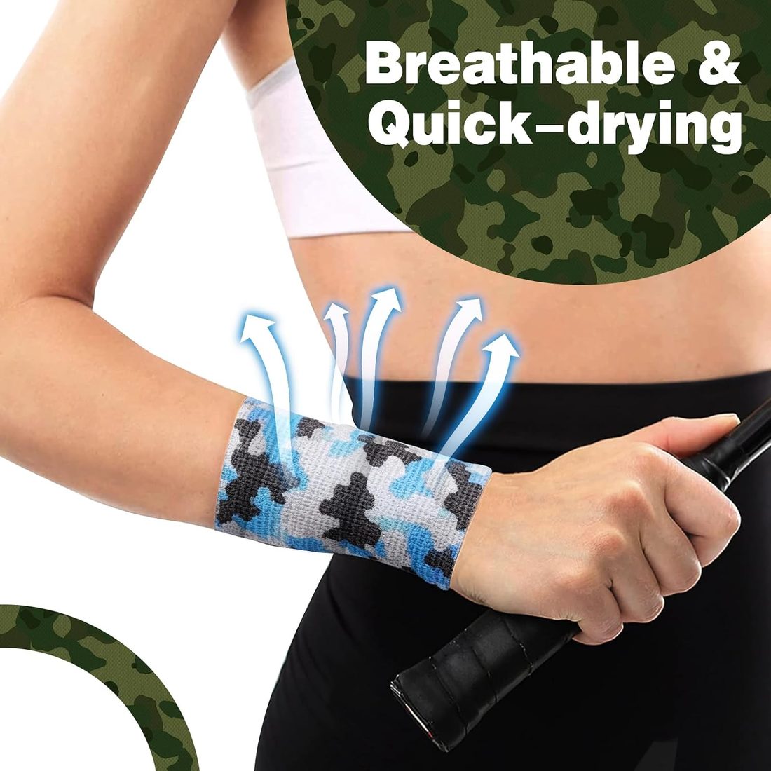 AZEN Self-Adhesive Bandage Wrap, 2 in · 16 Pack Camo, view 5