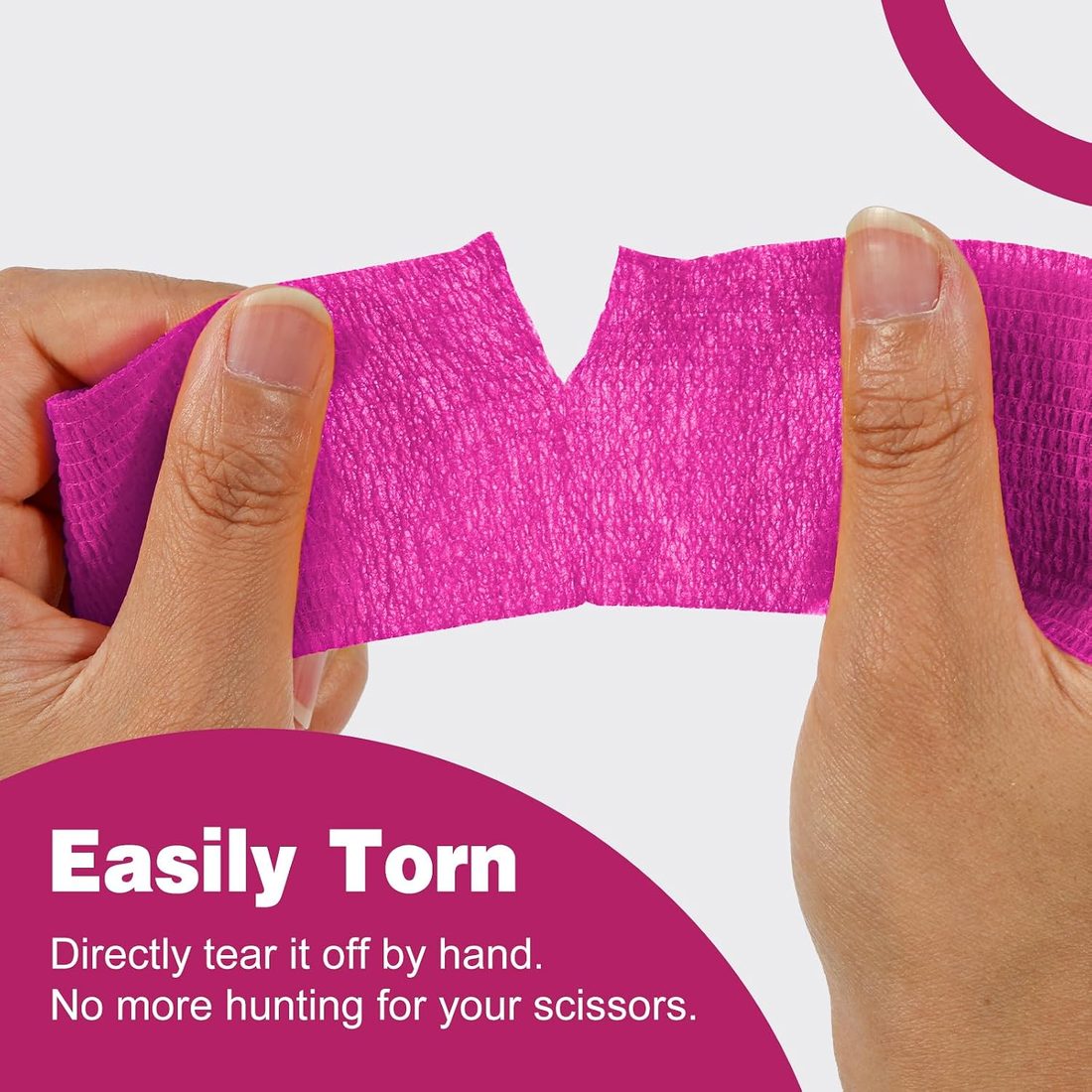 AZEN Self-Adhesive Bandage Wrap, 2 in · 16 Pack Pink, view 5