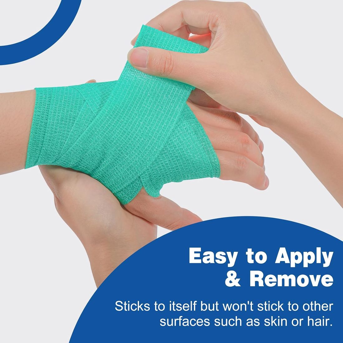 AZEN Self-Adhesive Bandage Wrap, 2 in · 20 Rolls · Assorted Colors, view 4