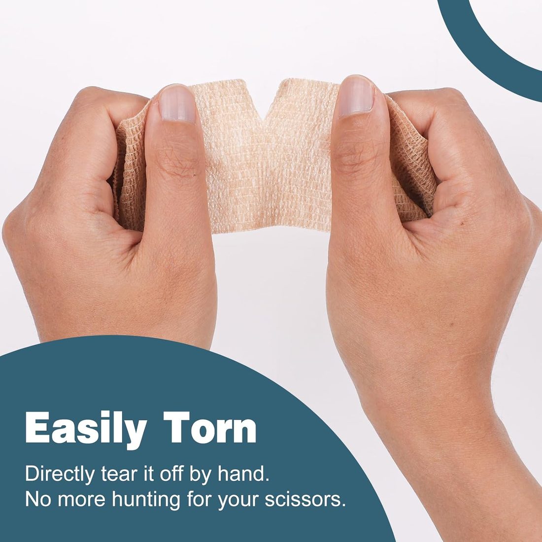 AZEN Self-Adhesive Bandage Wrap, 2 in · Skin Tone · 16 Pack, view 6