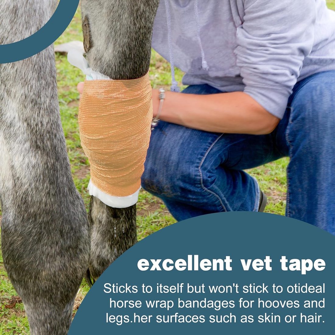 AZEN Self-Adhesive Bandage Wrap, 3 in · 12 Rolls · Skin Tone, view 4