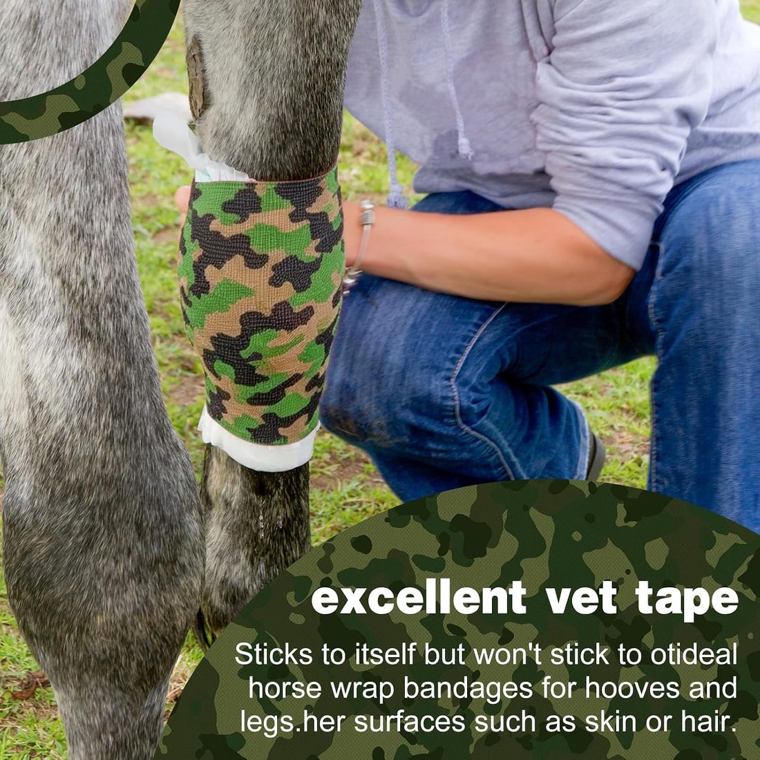 AZEN Self-Adhesive Bandage Wrap, 3 in · Camo · 12 Pack, view 4