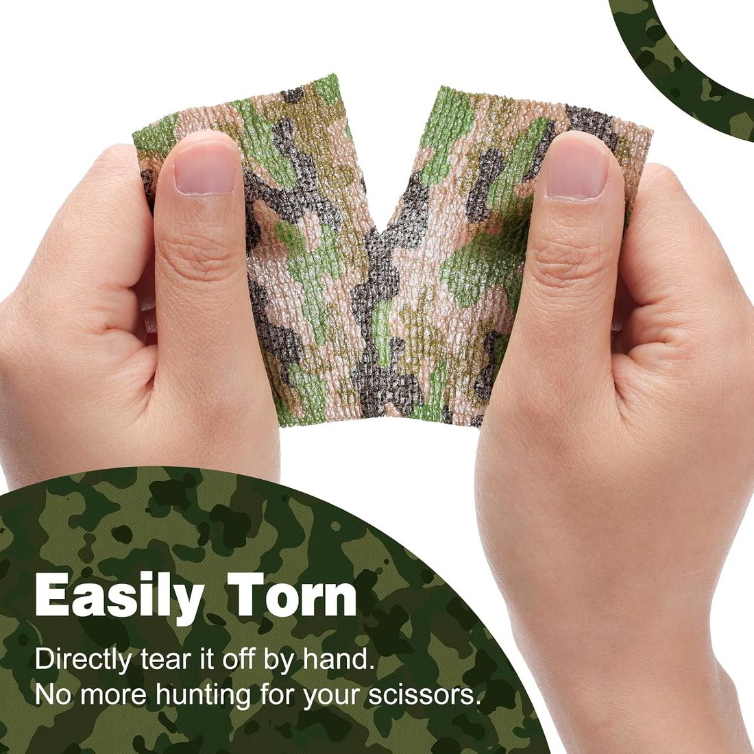 AZEN Self-Adhesive Bandage Wrap, 3 in · Camo · 12 Pack, view 6