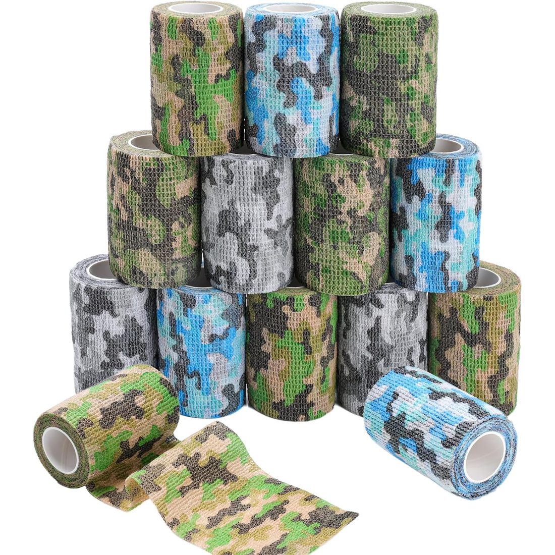 AZEN Self-Adhesive Bandage Wrap, 3 in · Camo · 12 Pack