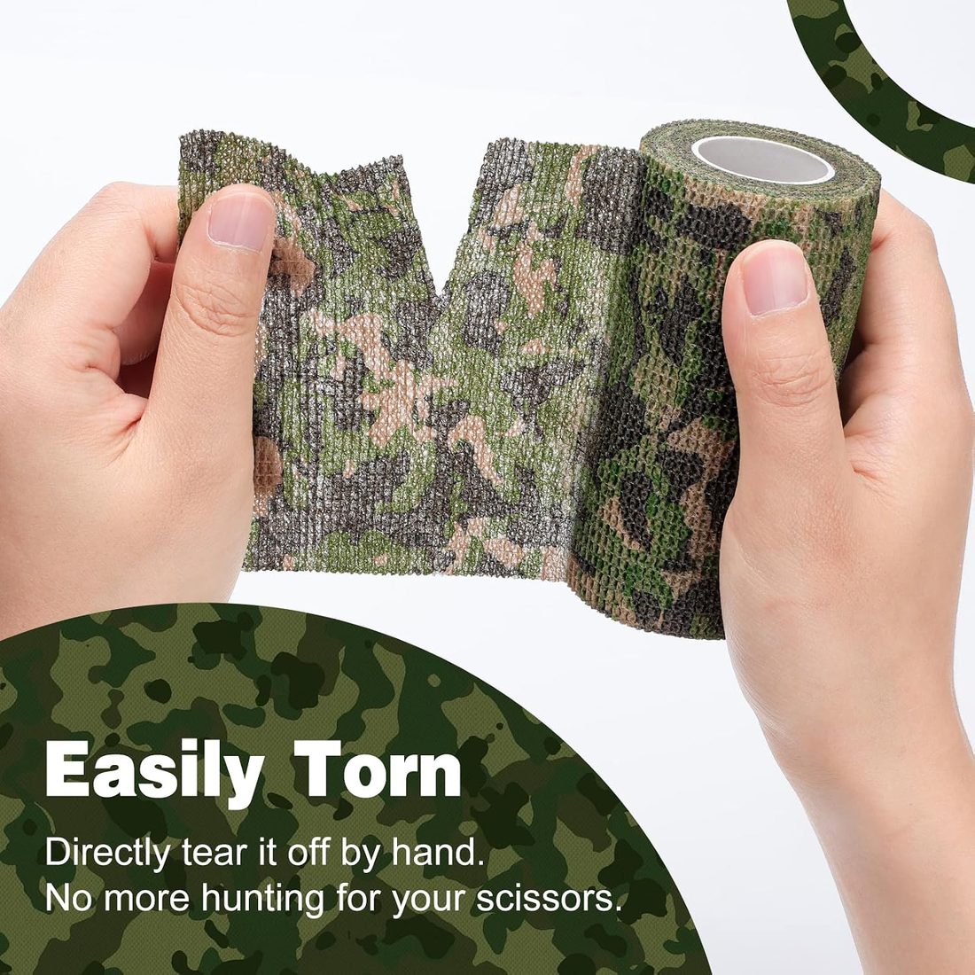AZEN Self-Adhesive Bandage Wrap, 4 in · 9 Rolls · Camo, view 6