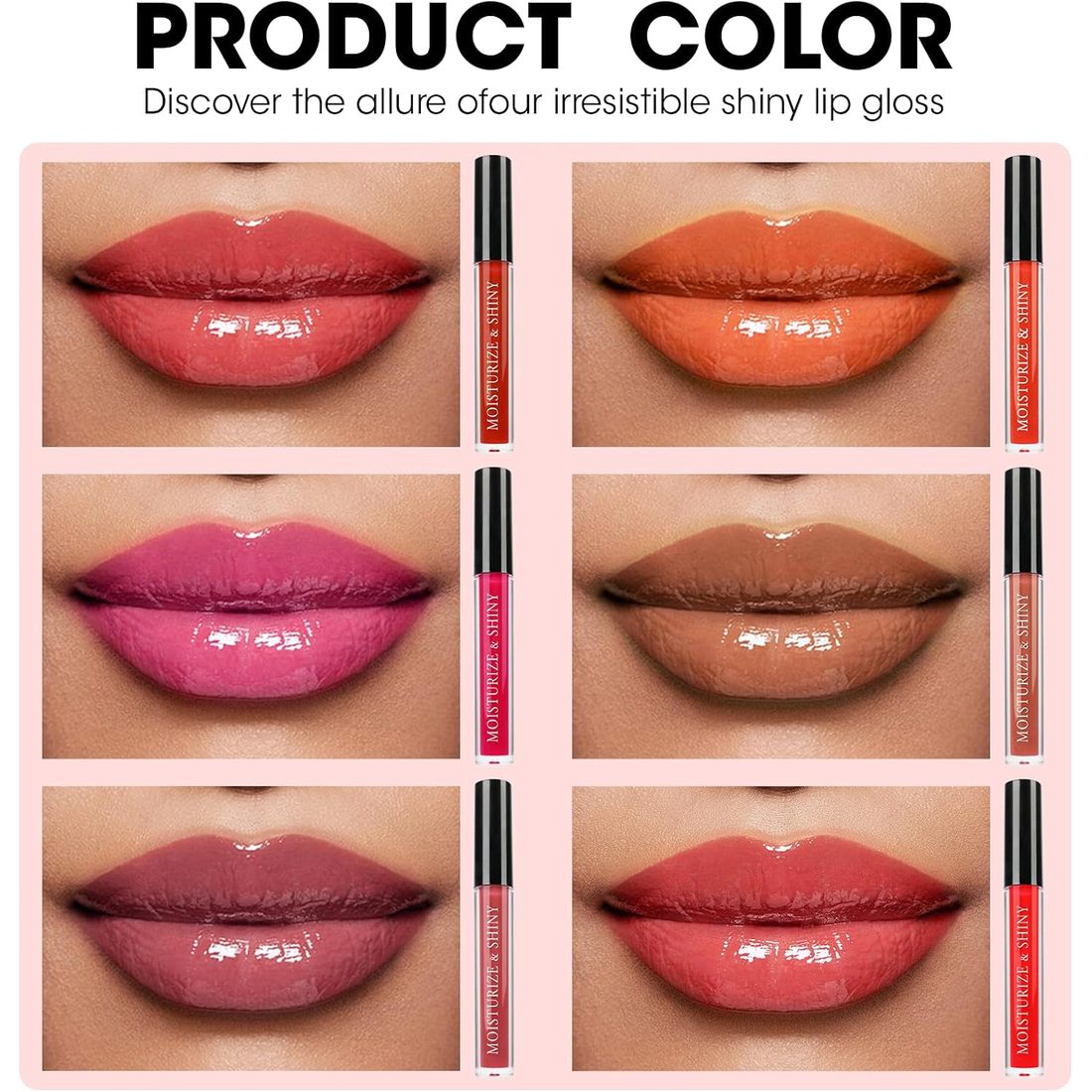 AZEN Shimmer Lip Gloss Bulk Set, 50 Pack, view 2