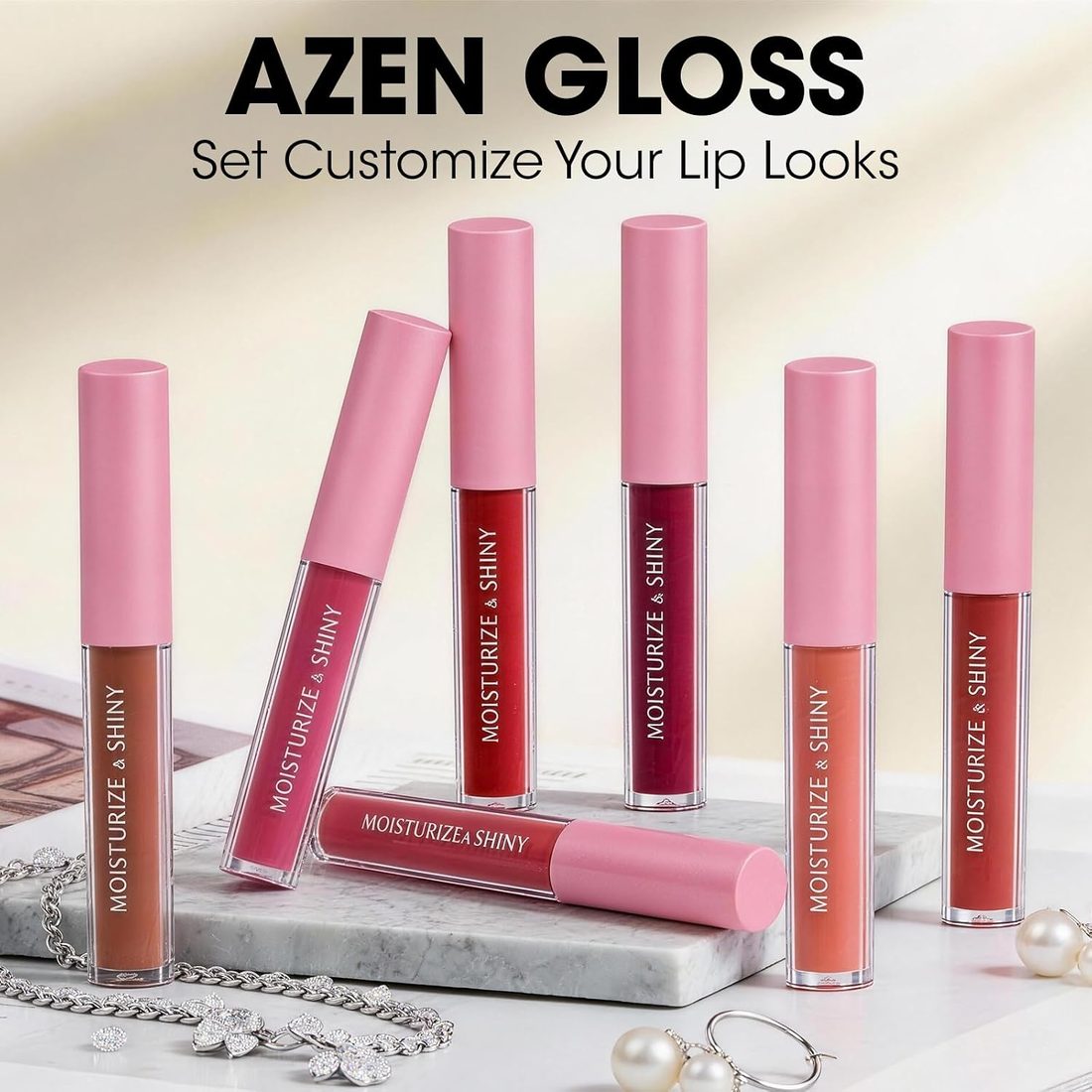 AZEN Shimmer Lip Gloss Bulk Set, 60 Pack, view 4