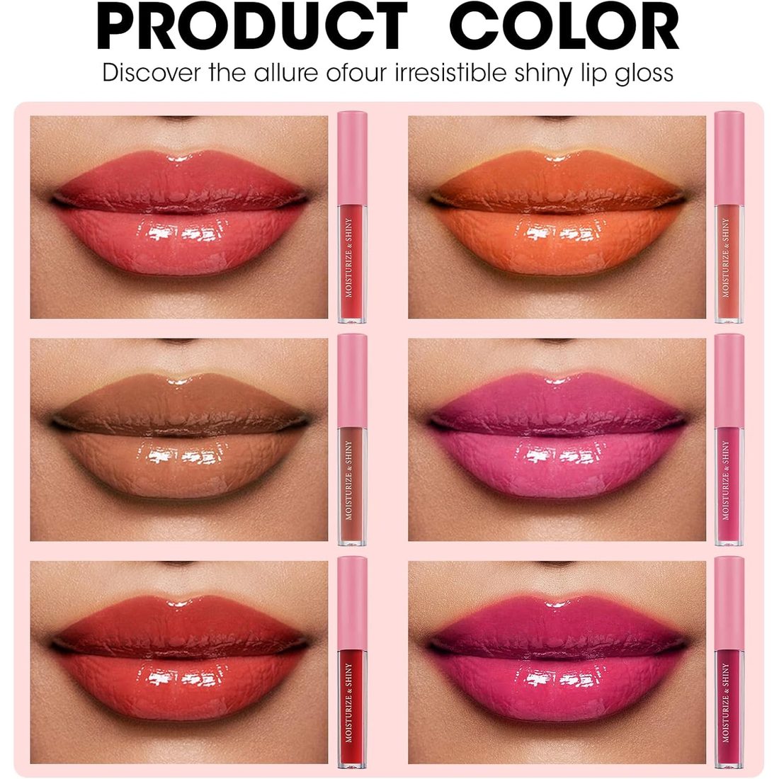 AZEN Shimmer Lip Gloss Set · 120 Pack, view 2