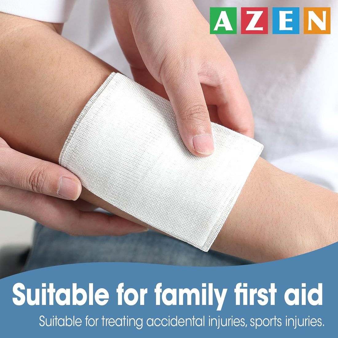 AZEN Sterile Gauze Pads, 3 × 4 in · 50 Pack, view 3