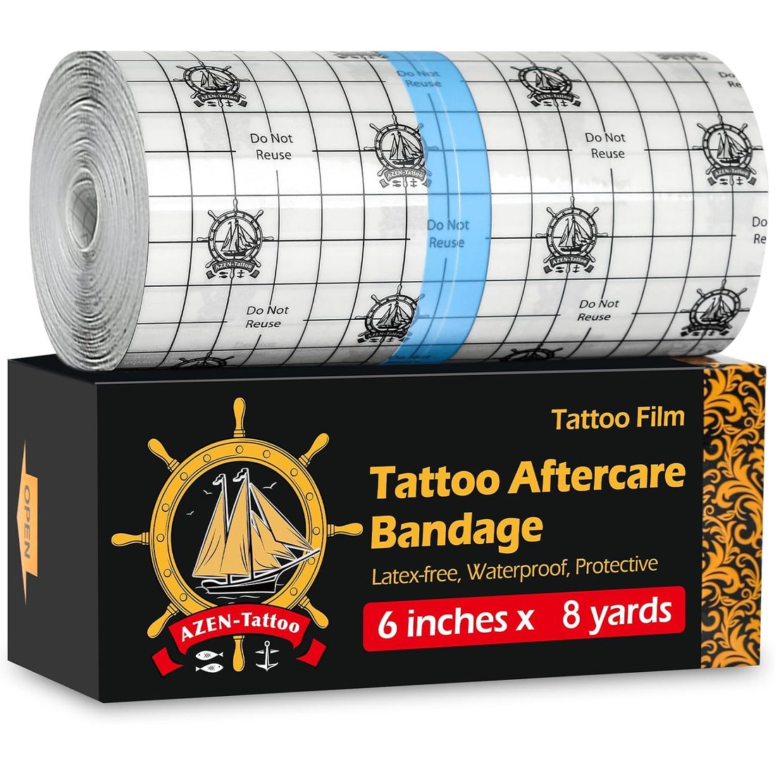 AZEN Silicone Foam Dressings & Tattoo Aftercare Film