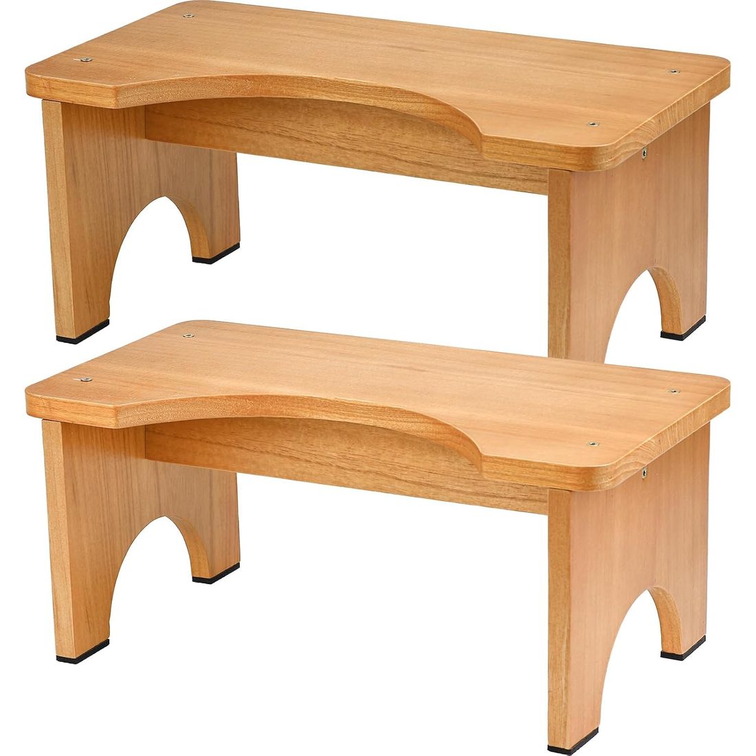 AZEN Wooden Toilet Stool · 2 Pack